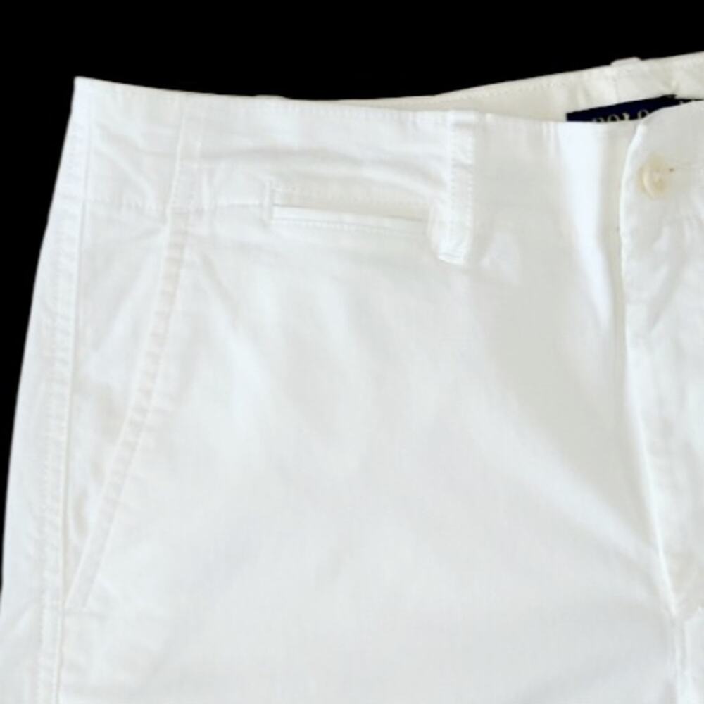 Polo Ralph Lauren Wide Leg Cropped Pants High Rise Ivory Preppy Coastal Sz 8 - Picture 5 of 12